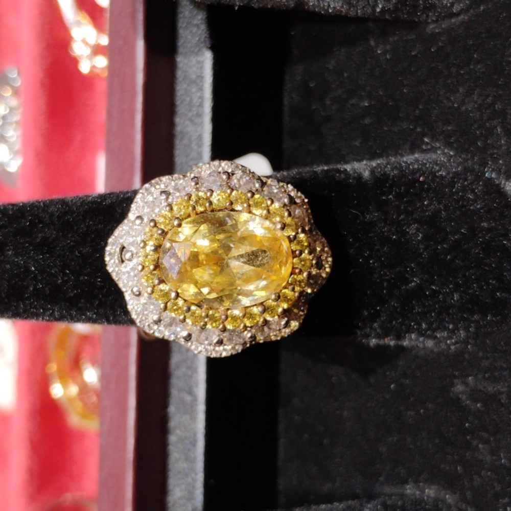 Jtv Bella Luce sterling silver ring